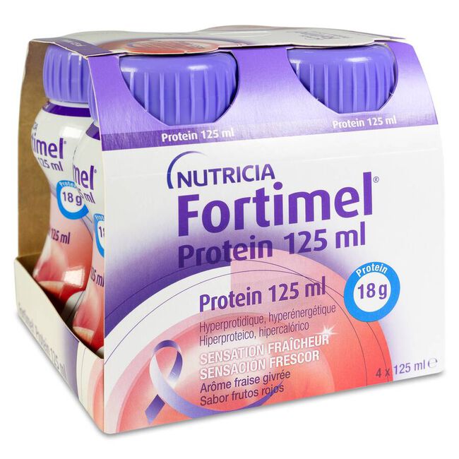 Nutricia Fortimel Protein Sabor Frutos Rojos, 4x125 ml
