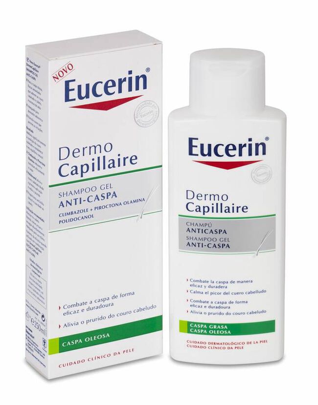 Eucerin Dermocapillaire Champú Anticaspa Grasa, 250 ml