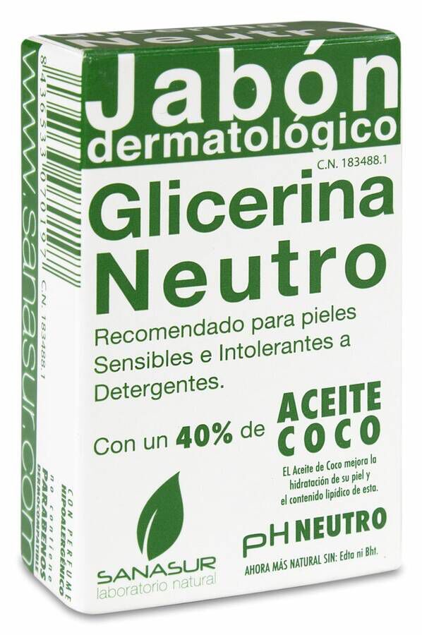 Sanasur Jabón Dermatológico Glicerina Neutro, 100 g