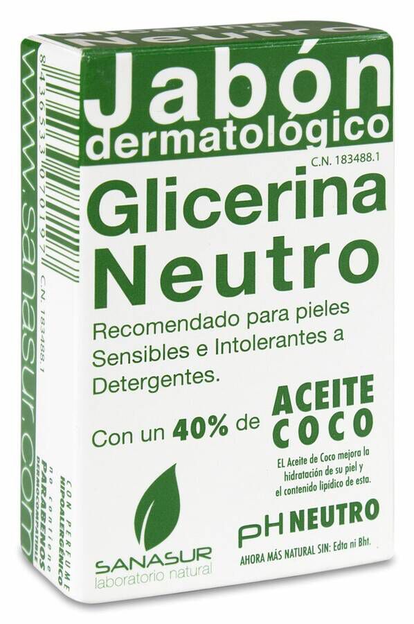 Sanasur Jabón Dermatológico Glicerina Neutro, 100 g