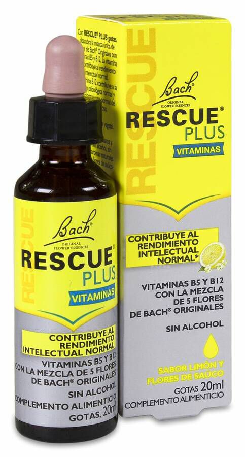 Bach Rescue Plus Vitaminas con Gotero, 20 ml