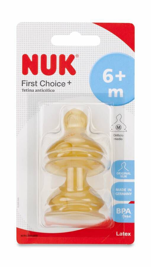 Nuk FC Tetina Látex Talla M +6M, 2 Uds