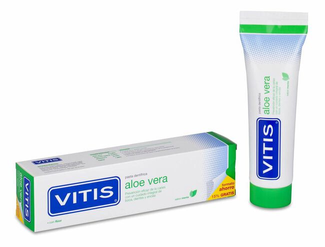 Vitis Pasta Dentífrica Aloe Vera Sabor Menta, 150 ml
