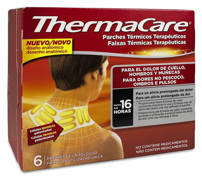 Thermacare Parche Térmico Cuello, Hombros y Muñeca, 6 uds