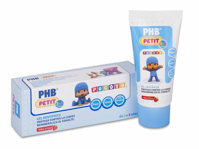 PHB Petit Gel Dentífrico Infantil Sabor Fresa, 50 ml