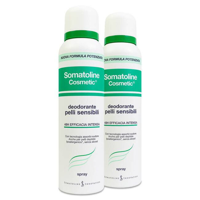 Somatoline Desodorante Piel Sensible Spray, 2 x 150 ml