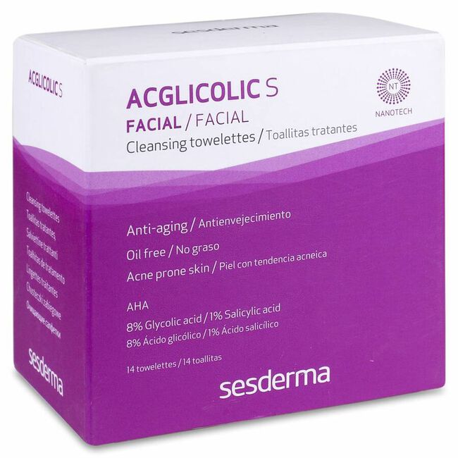 Sesderma Acglicolic S Toallitas Tratantes, 14 Uds
