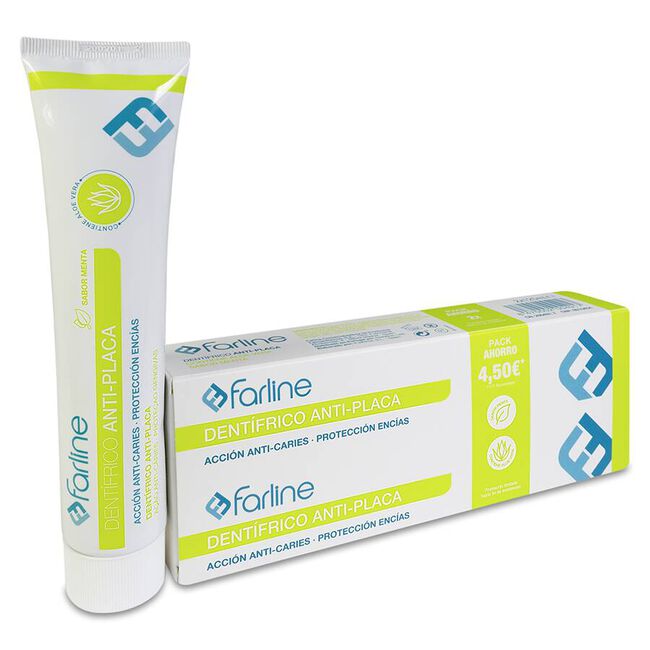 Duplo Farline Dentífrico Antiplaca Menta y Aloe Vera, 125 ml