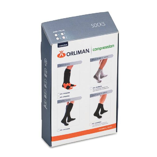 Orliman Calcetín Diabético Relax Gris Talla M/2, 1 Unidad