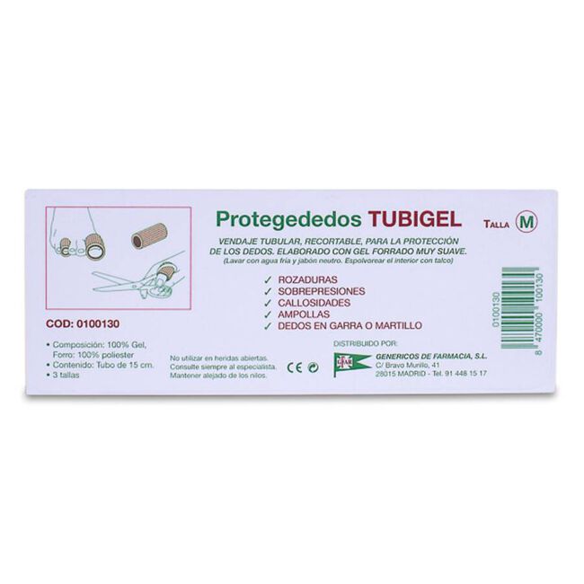 Tubigel Protegededos Talla Mediana, 1 Tubo