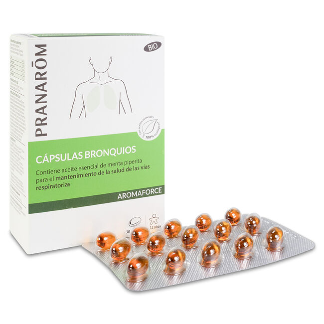 Pranarôm  Bio Cápsulas Bronquios, 30 unidades