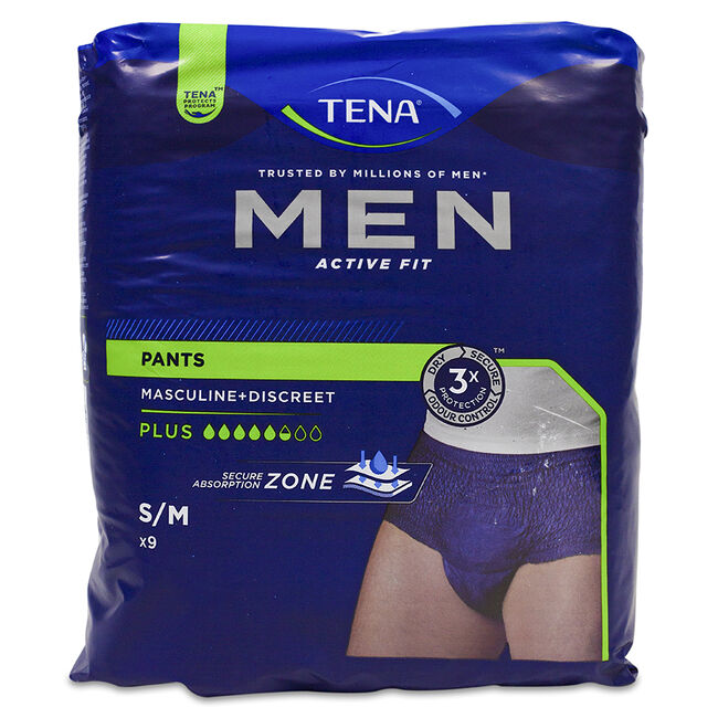 TENA Men Active Fit Pants Talla S/M, 9 Uds