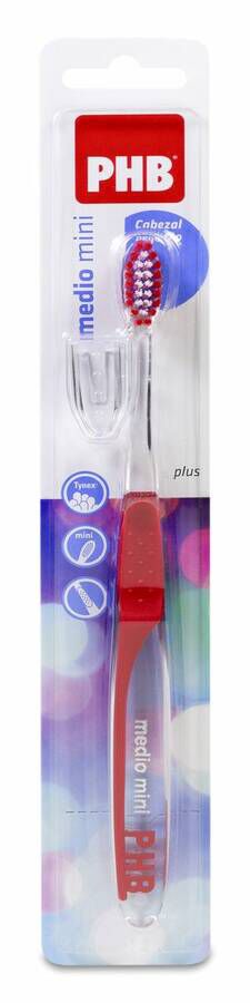 PHB Cepillo Dental Plus Mini Medio, 1 Unidad