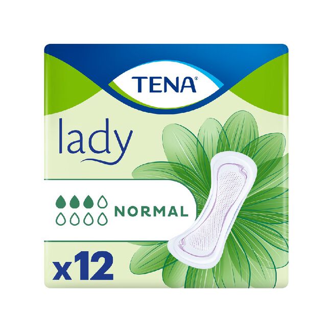 Tena Lady Absorbente Incontinencia Orina Ligera Normal, 12 Uds