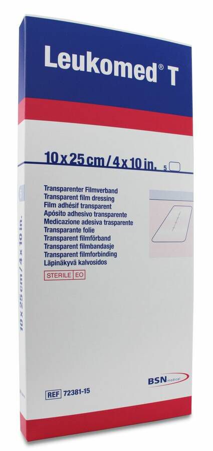 Leukomed T Apósito transparente 10 x 25 cm, 5 Uds