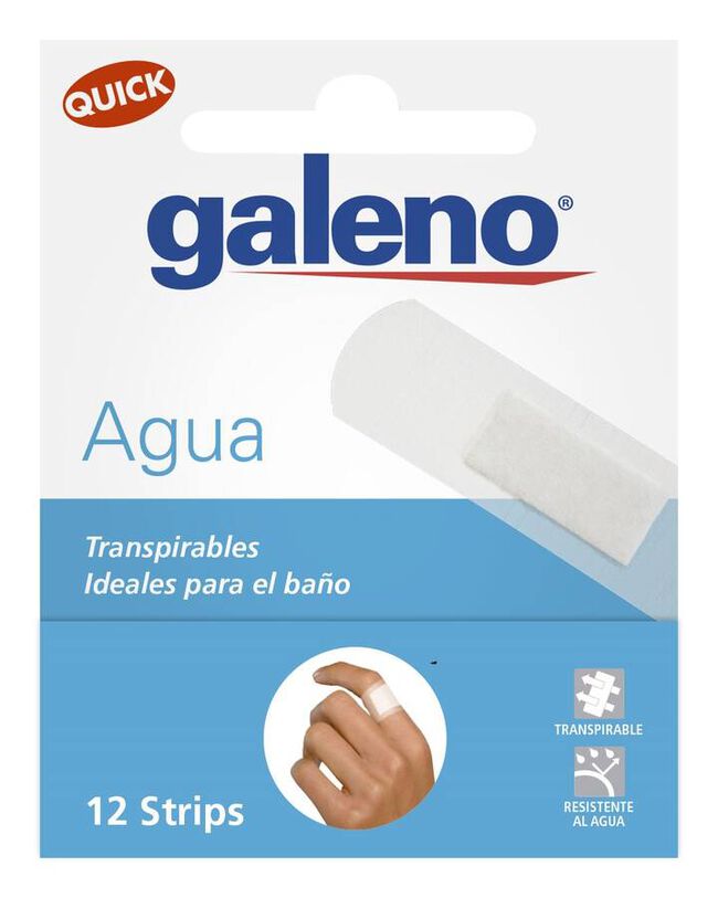 Galeno Tiras Quick Plastic Transparente, 12 Uds