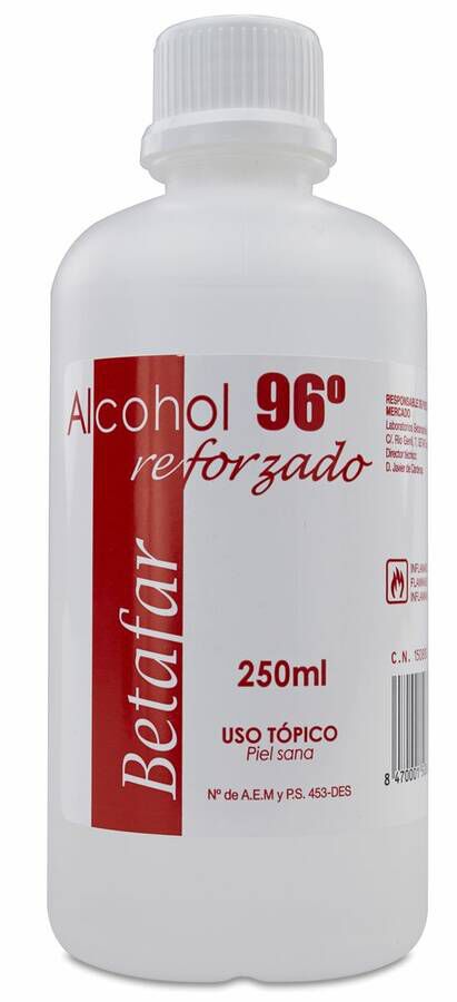 Betafar Alcohol 96º Reforzado, 250 ml