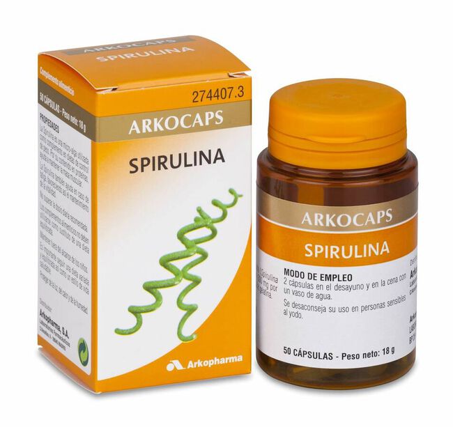 Arkopharma Arkocápsulas Spirulina, 50 Cápsulas