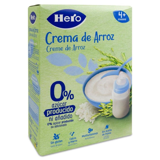 Hero Baby Crema De Arroz Sin Gluten, 220 g