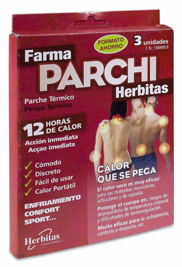 Herbitas Farma Parchi Parche Térmico, 3 Uds