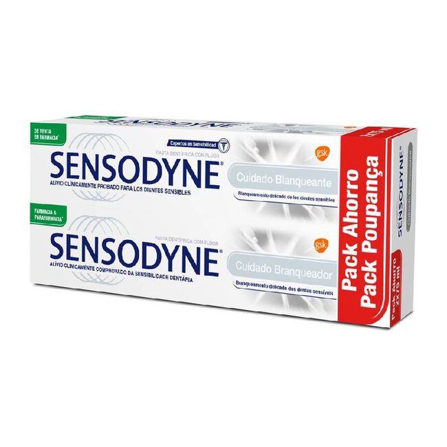 Duplo Sensodyne Cuidado Blanqueante 2 x 75 ml, 1 Unidad