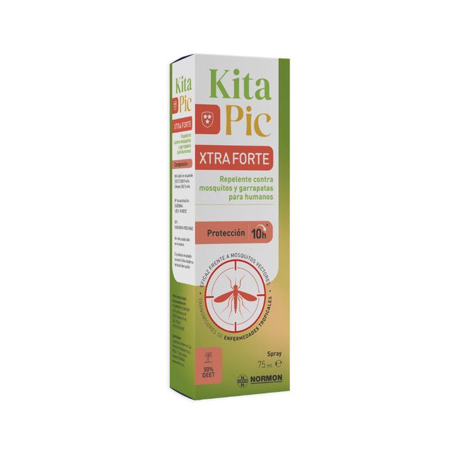 Kitapic Xtra Forte Repelente de Insectos de Uso Humano, 75 ml