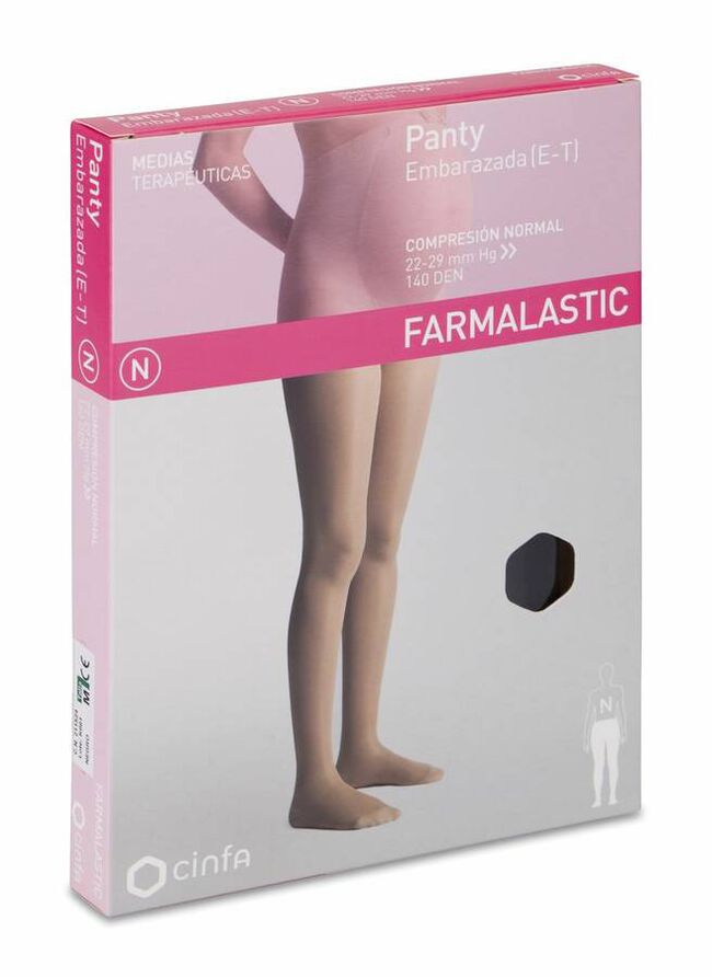 Panty Farmalastic Embarazada de Compresión Normal Talla Pequeña Color Negro, 1 Ud