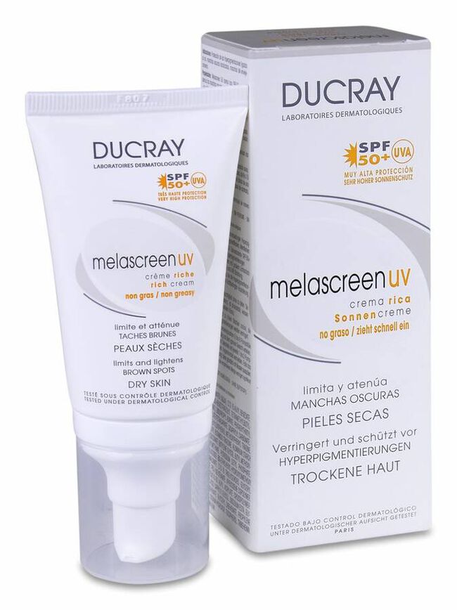Ducray Melascreen UV Crema Rica Antimanchas SPF 50+, 40 ml