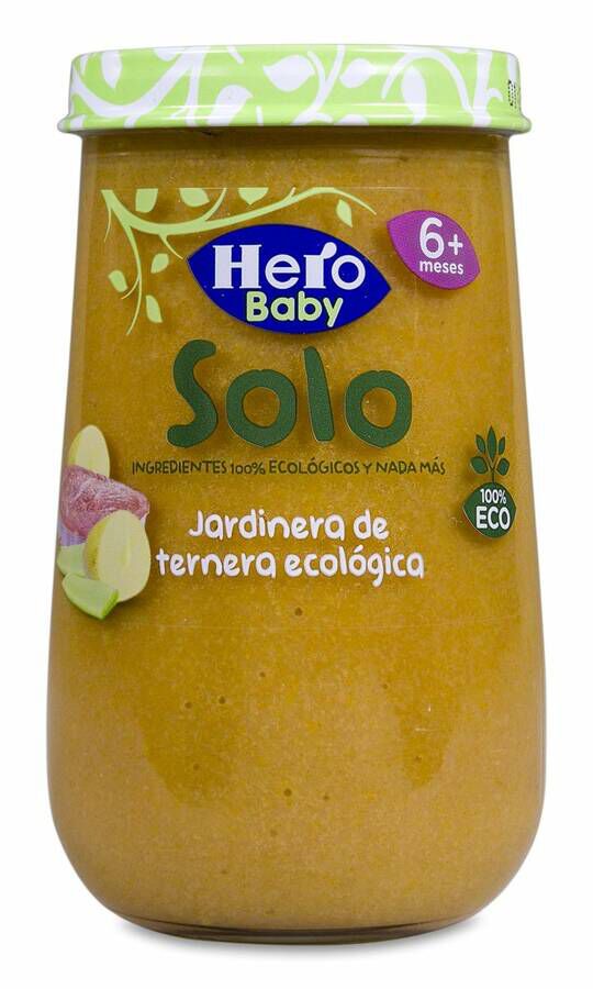 Hero Baby Solo Jardinera de Ternera Ecológica, 190 g