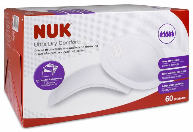 Nuk DryComfort Discos Protectores Ultra, 60 Uds