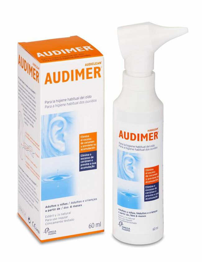 Audimer Audiclean Solución Limpieza Oídos, 60 ml