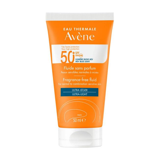 Avène SPF 50+ Fluido Sin Perfume, 50 ml