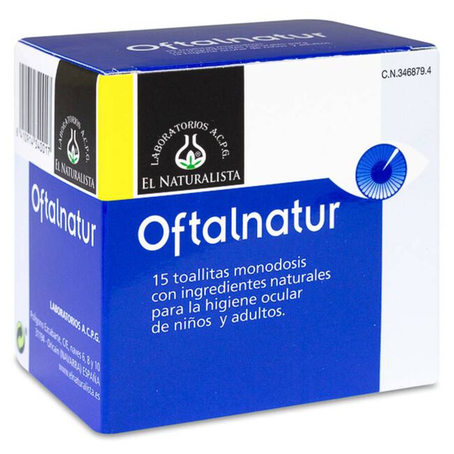 Oftalnatur Toallitas Oftálmicas, 15 Toallitas
