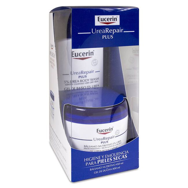 Pack Eucerin Urea Repair Plus Bálsamo Nutritivo + Gel Baño, 450 ml + 400 ml