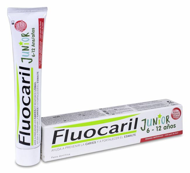 Fluocaril Junior Sabor Frutos Rojos, 75 ml