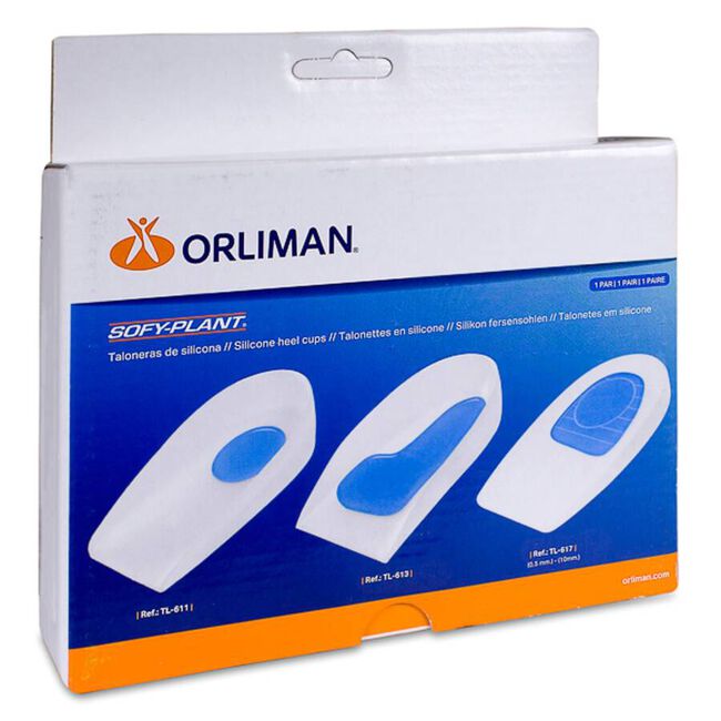 Orliman Talonera Silicona Espolón Descarga Lateral TL-612 Talla 1, 1 Unidad