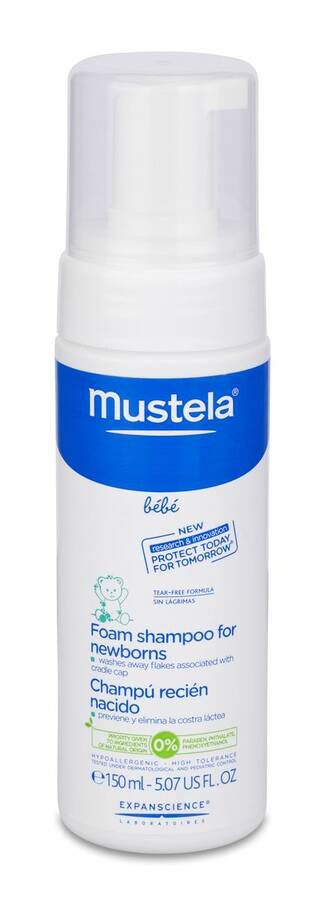 Mustela Champú Mousse Recién Nacido, 150 ml