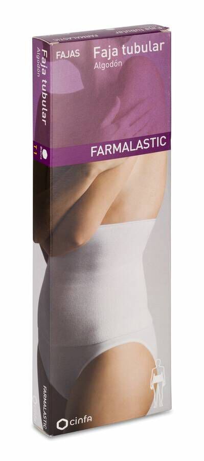 Farmalastic Faja Tubular de Algodón Blanca Talla 1, 1 Ud