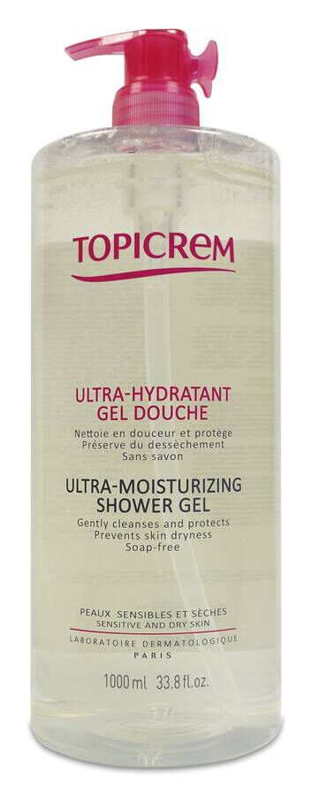 Topicrem Ultra-Hydratant Gel Limpiador, 1000 ml.