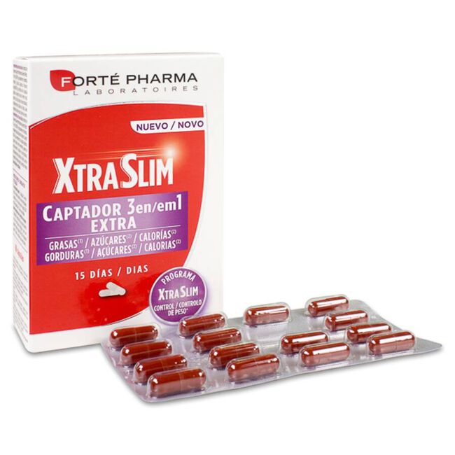 Forté Pharma XtraSlim Captador 3 en 1, 60 Cápsulas