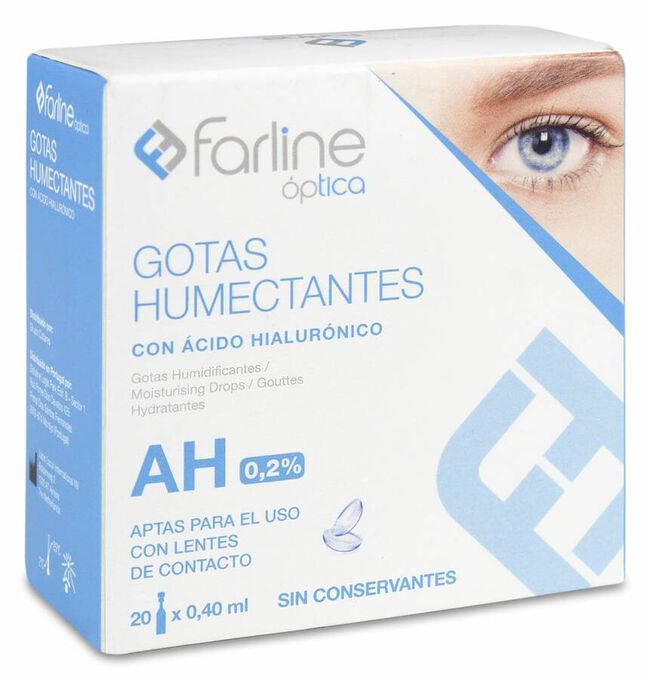 Farline Gotas Humectantes con Ácido Hialurónico, 20 Monodosis