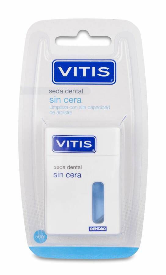 Vitis Seda Dental Sin Cera 50 m, 1 Ud