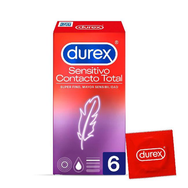 Durex Sensitivo Contacto Total, 6 Uds