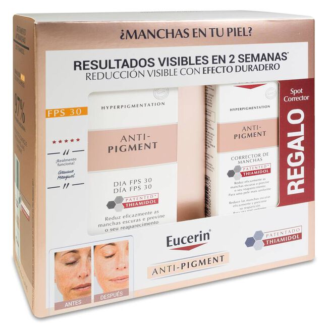 Pack Eucerin Anti-Pigment Crema de día, 50 ml + Stick Corrector, 5 ml