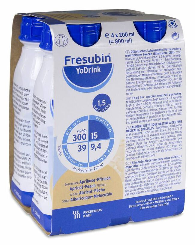 Fresubrin DB Crème Capuchino 125 g, 4 unidades