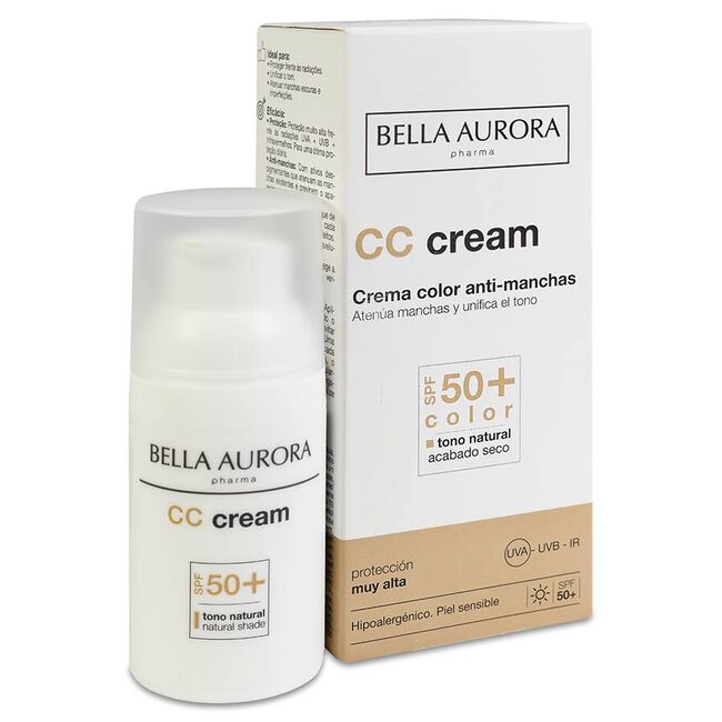 Bella Aurora Protección Solar SPF 50+ Color, 30 ml