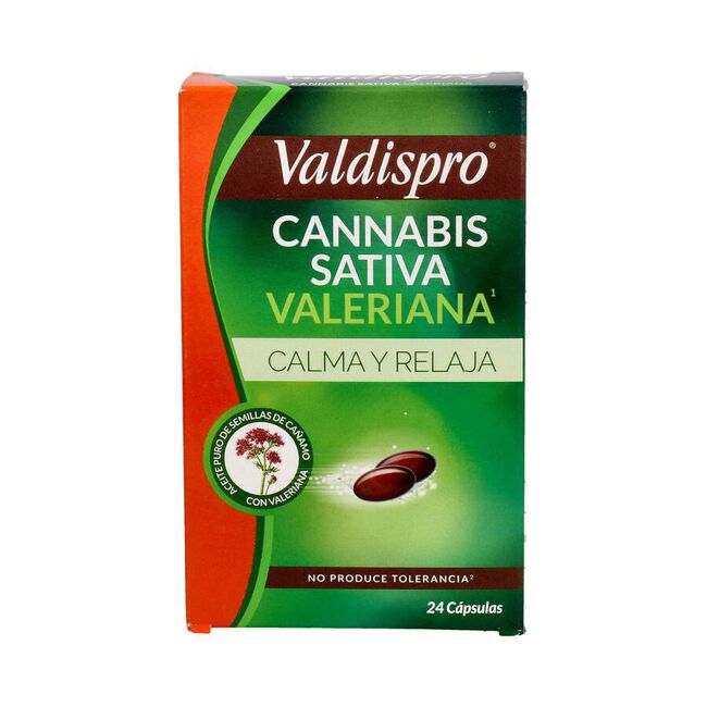 Valdispro Cannabis Sativa Valeriana, 24 Cápsulas
