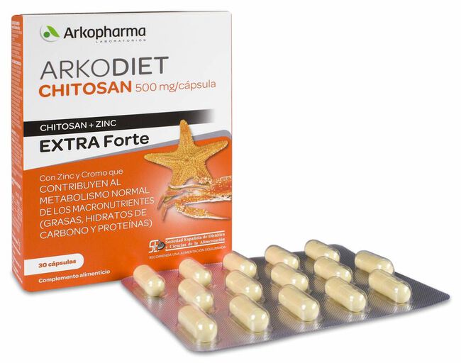 Arkopharma Arkodiet Chitosan Extra Forte + Cromo, 30 Cápsulas