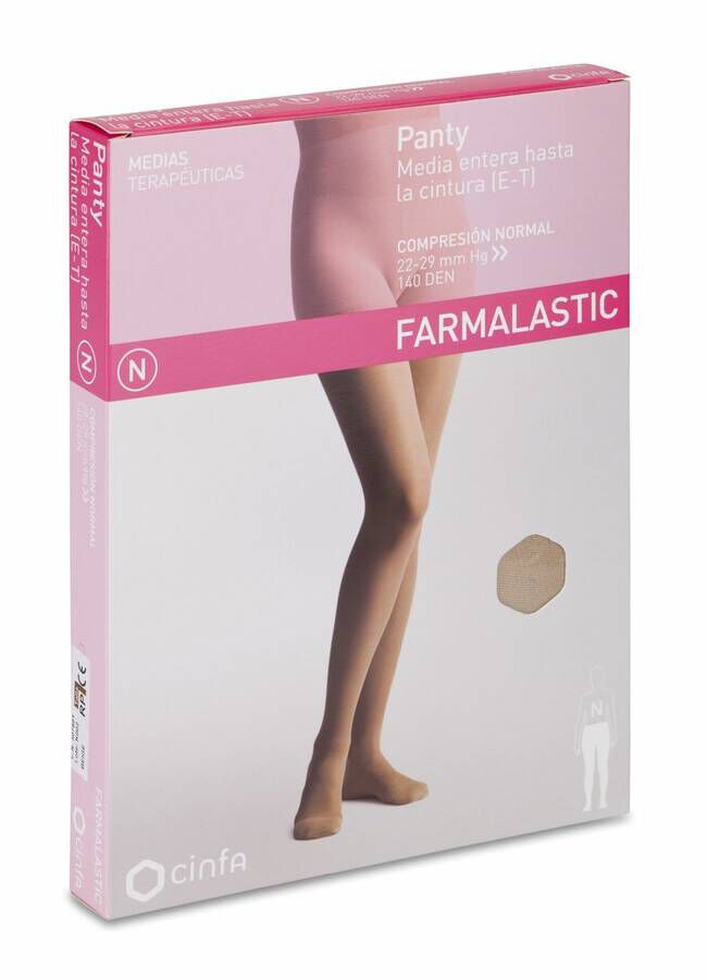 Farmalastic Panty de Compresión Normal Beige Talla Reina Plus, 1 Ud