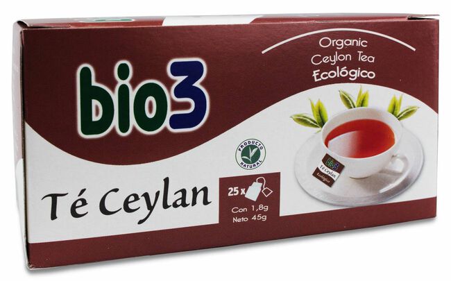 Bio3 Té Ceylan Ecológico, 25 Uds